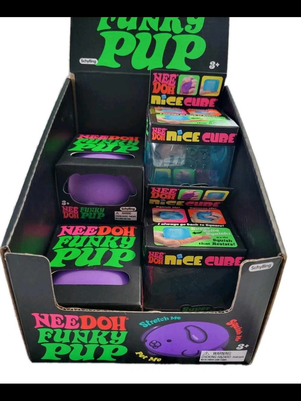 Nee Doh Nice Cube & Funky Puppy Lot of 6 - NEW IN BOX